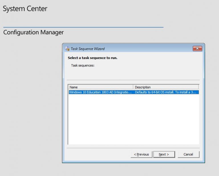 SCCM Bare Metal OS Deployment (UEFI) – NC State Active Directory